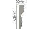 Preview: Gipsstuck Profil flaches Decken Zierstuck Leisten LP-18 62x20mm 350cm
