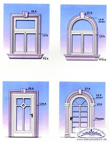 Profile für fassaden Fenster Stuckierungen