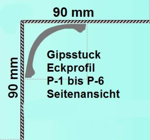 Gipsstuck Eckprofil P-4