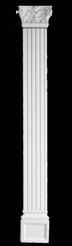 flache pilaster säule mit korintischem kapitell