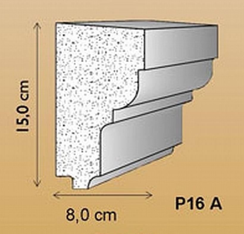 fassadenstuck profil aus styropor P16