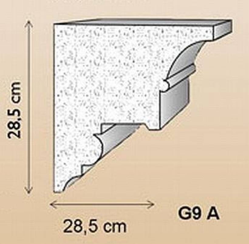 fassadenstuck Styropor Profil mit zementärer oberfläche